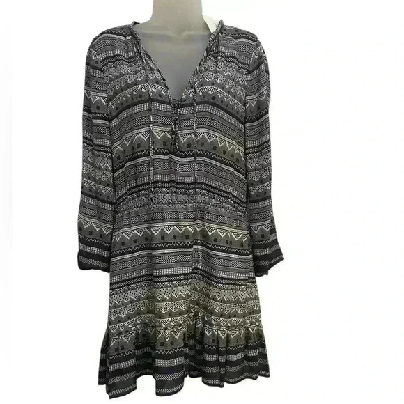 Veronica Beard Silk Mini Dress Size 2 | Boho A-Line Ruffle Dress | 100% Silk - Picture 2 of 6